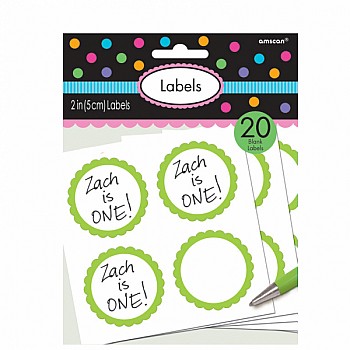 Kiwi Green Candy Buffet Scalloped Labels - 20pk Kiwi Green Candy Buffet Scalloped Labels - 20pk