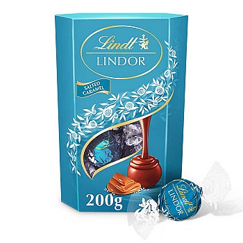 Lindor Lindt Sea Salted Milk Chocolate Truffles Cornet (200g)