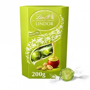 Lindt Lindor Pistachio Milk Chocolate Truffles Carton (200g)