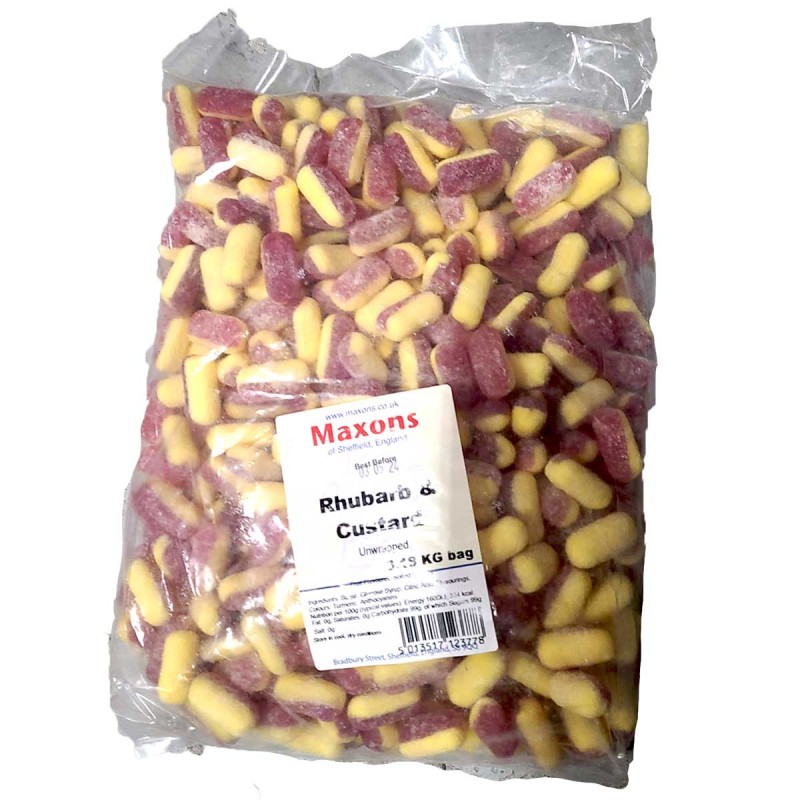 Maxons Rhubarb and Custard Boiled Sweets Maxons Rhubarb and Custard Boiled Sweets