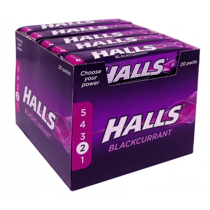 Halls Mentho-Lyptus Blackcurrant Halls Mentho-Lyptus Blackcurrant