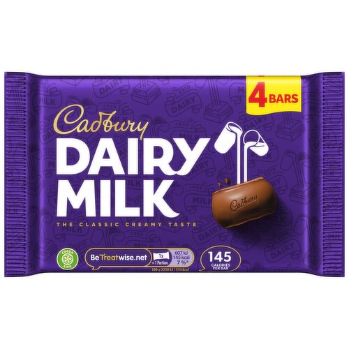 Cadbury Dairy Milk Chocolate Bar 4 Pack