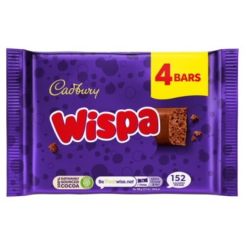 Cadbury Wispa Chocolate Bar 4 Pack