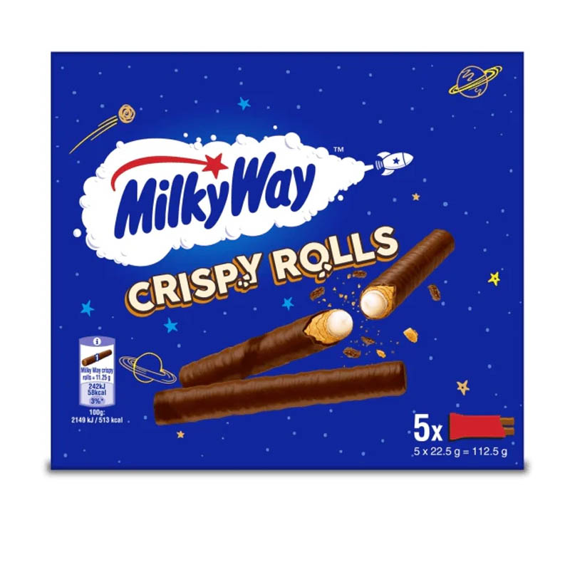 NEW Milky Way Crispy Rolls 5pk x 22.5g NEW Milky Way Crispy Rolls 5pk x 22.5g
