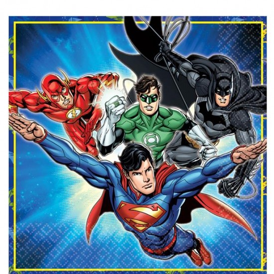 Justice League Napkins - 2ply Paper (16pk)