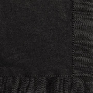 Midnight Black Napkins - 33cm (20pk)