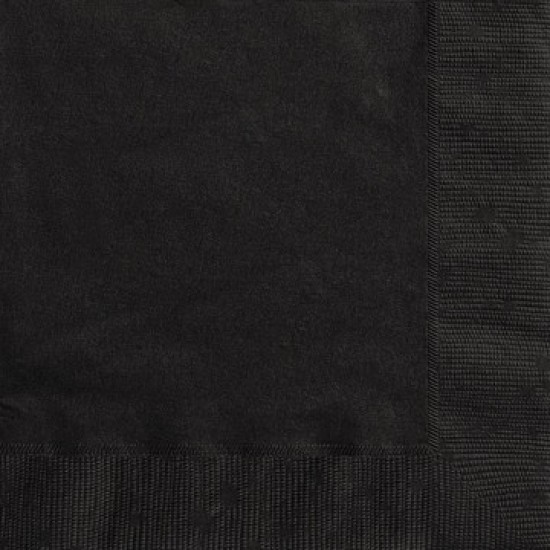 Midnight Black Napkins - 33cm (20pk)