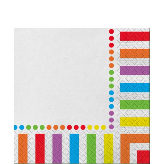 Rainbow Party Luncheon Napkins - 2ply Paper (16pk)