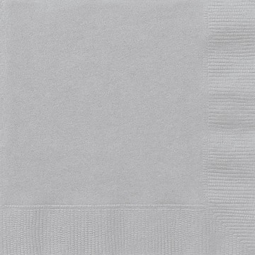 Silver Napkins - 33cm (20pk) Silver Napkins - 33cm (20pk)
