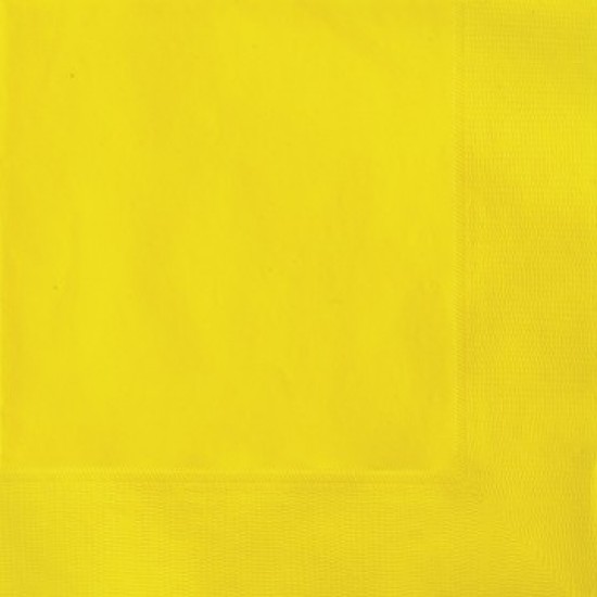 Sunshine Yellow Napkins - 33cm (20pk)