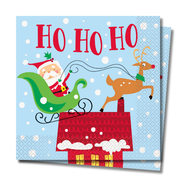 Colourful Santa Christmas Napkins
