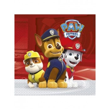 Red Paw Patrol Napkins - 33cm