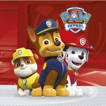 Red Paw Patrol Napkins - 33cm Red Paw Patrol Napkins - 33cm