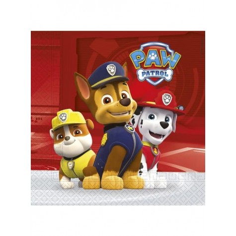 Red Paw Patrol Napkins - 33cm