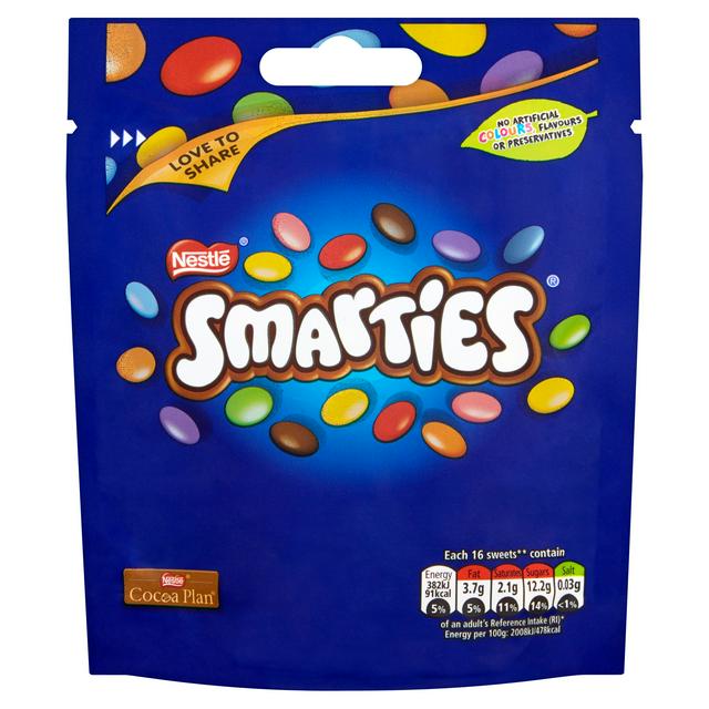 Nestle Smarties Sharing Pouch Bags (118g) Nestle Smarties Sharing Pouch Bags (118g)