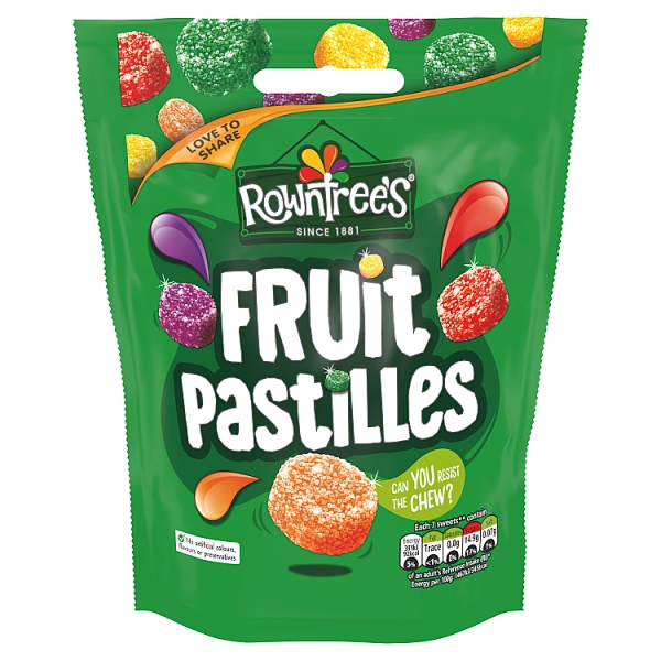 Rowntrees Fruit Pastilles Sharing Pouch (143g) Rowntrees Fruit Pastilles Sharing Pouch (143g)