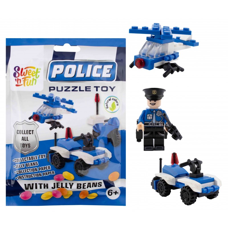 Police Puzzle Toy with Jelly Beans Police Puzzle Toy with Jelly Beans