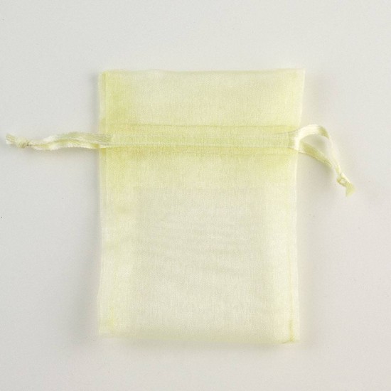 Lemon Yellow organza bags – 3″x4″ (7.5cm x 10cm) – pack of 10