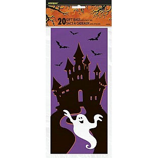 Halloween Haunted House Cello Bags (20pk) Halloween Haunted House Cello Bags (20pk)