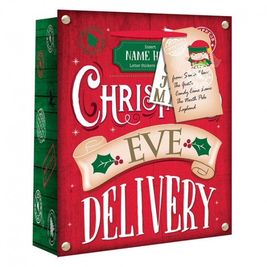 Extra Large Christmas Eve Personalised Delivery Gift Bag - 45cm