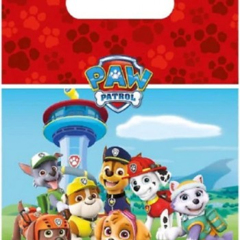 Paw Patrol Party Bags - Plastic Loot Bags (6pk) Paw Patrol Party Bags - Plastic Loot Bags (6pk)