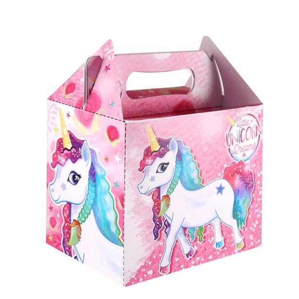 Party Box with Unicorn Design - 14cm Party Box with Unicorn Design - 14cm
