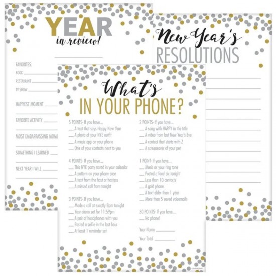 New Year's Eve Party Games Sheets (60pk)