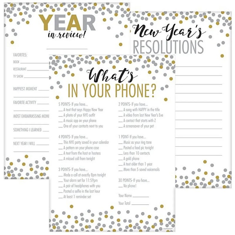 New Year's Eve Party Games Sheets (60pk) New Year's Eve Party Games Sheets (60pk)
