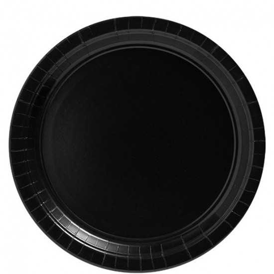 Black Paper Plates - 21.9cm (16pk)