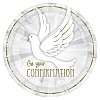 Confirmation Dove Paper Plates - 23cm (8pk)