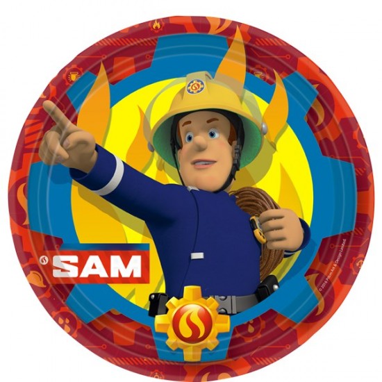 Fireman Sam - 23cm Paper Party Plates (8pk)