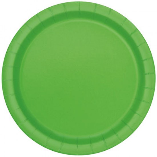 Lime Green 9 Paper Party Plates (16pk)