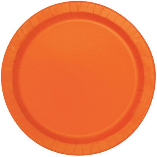 Pumpkin Orange 9 Paper Party Plates (16pk)
