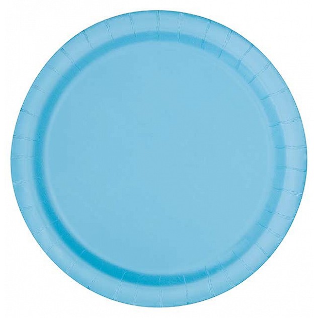 Powder Blue 9 Paper Party Plates (16pk) Powder Blue 9 Paper Party Plates (16pk)