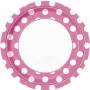 Hot Pink 9" Dots Paper Party Plates (16pk)