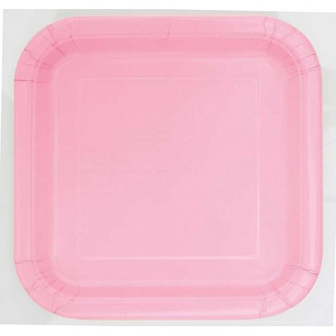 Lovely Pink 9" Paper Square Party Plates (14pk) Lovely Pink 9" Paper Square Party Plates (14pk)