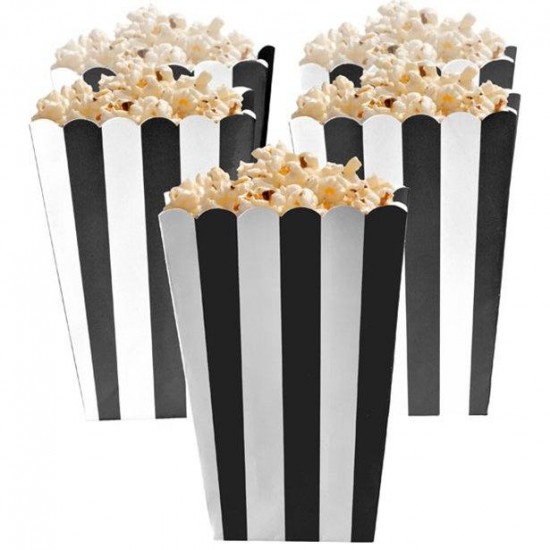 Black Candy Buffet Popcorn Treat Boxes