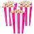 Bright Pink Candy Buffet Popcorn Treat Boxes 