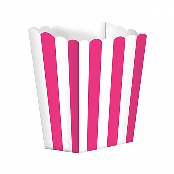 Bright Pink Candy Buffet Popcorn Treat Boxes  Bright Pink Candy Buffet Popcorn Treat Boxes