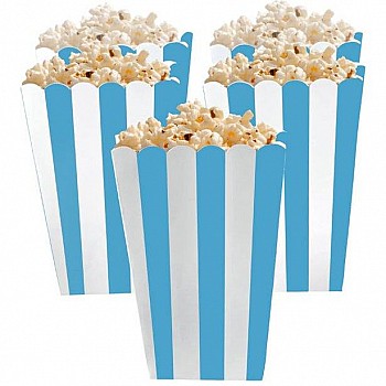 Caribbean Blue Candy Buffet Popcorn Treat Boxes 