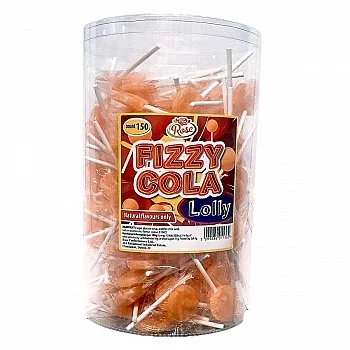 Rose Fizzy Cola Lollipops