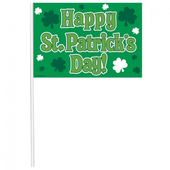 Happy St Patricks Day Multipack Flags - 26cm