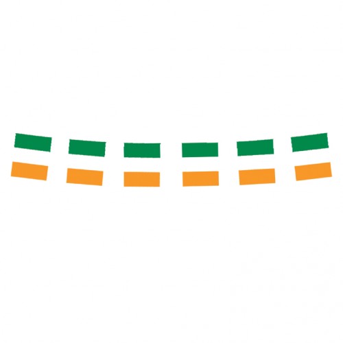Ireland Flag Large Plastic Bunting - 7m
