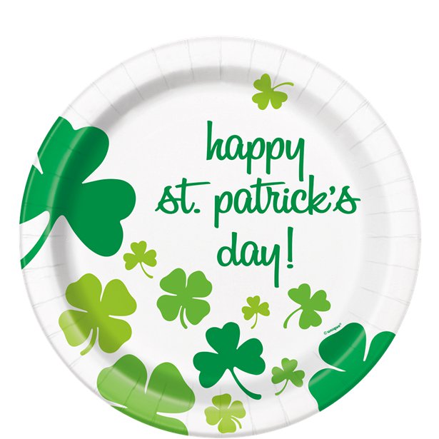 Rainbow Shamrock Paper Plates - 23cm (8pk) Rainbow Shamrock Paper Plates - 23cm (8pk)