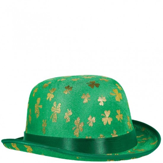 St. Patricks Day Gold Shamrock Debry Hat
