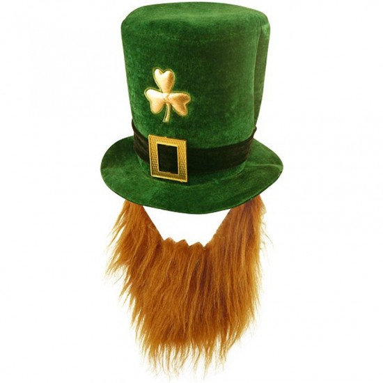 St Patricks Day Leprechaun Hat with Beard