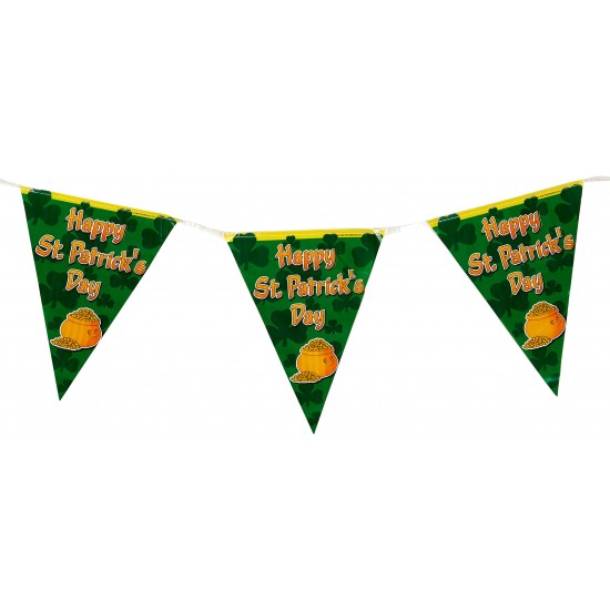 St Patrick's Day Plastic Flag Banner