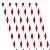 Apple Red Stripe Paper Straws (24 Pack)