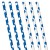 Blue Polka Dot Paper Straws - (10pk)