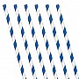 Royal Blue Stripe Paper Straws (24 Pack)
